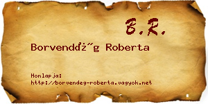 Borvendég Roberta névjegykártya
